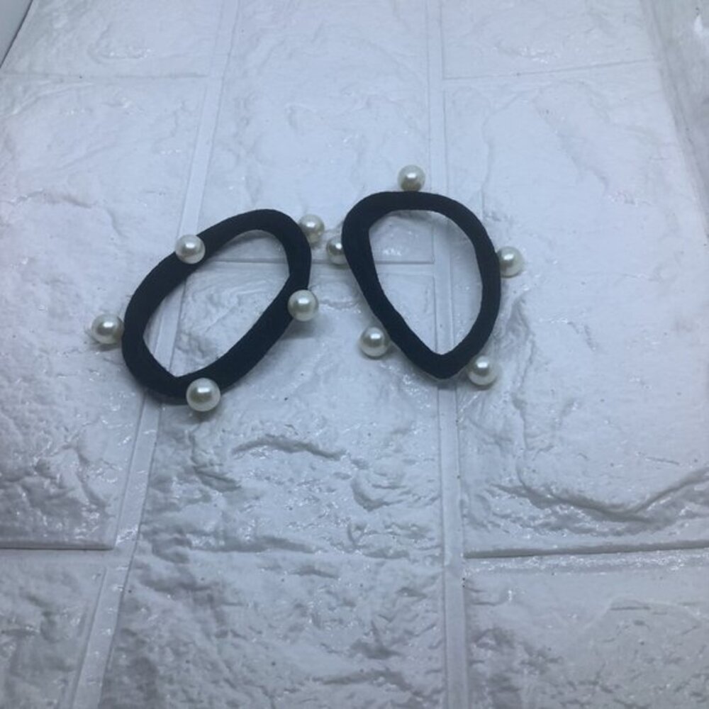 2pcs Pearl Hair Ties Black Hair Accessories for Women’s Girls